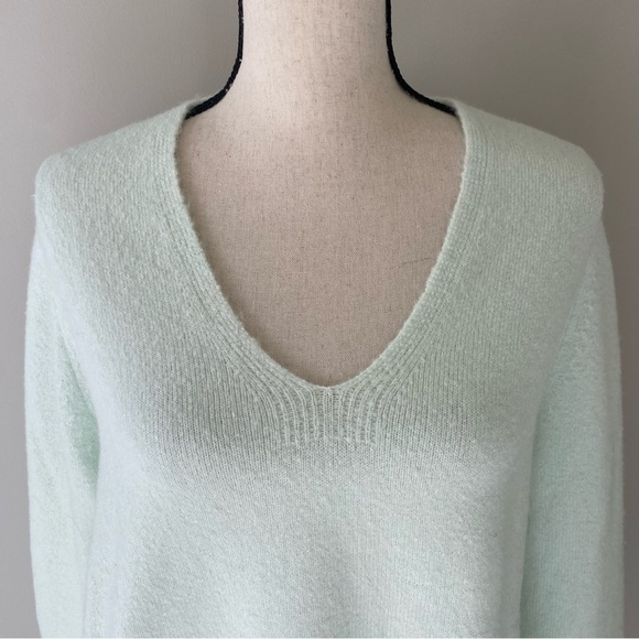 J.Crew V-neck wool blend long line tunic style oversized sweater size XS - Picture 4 of 12